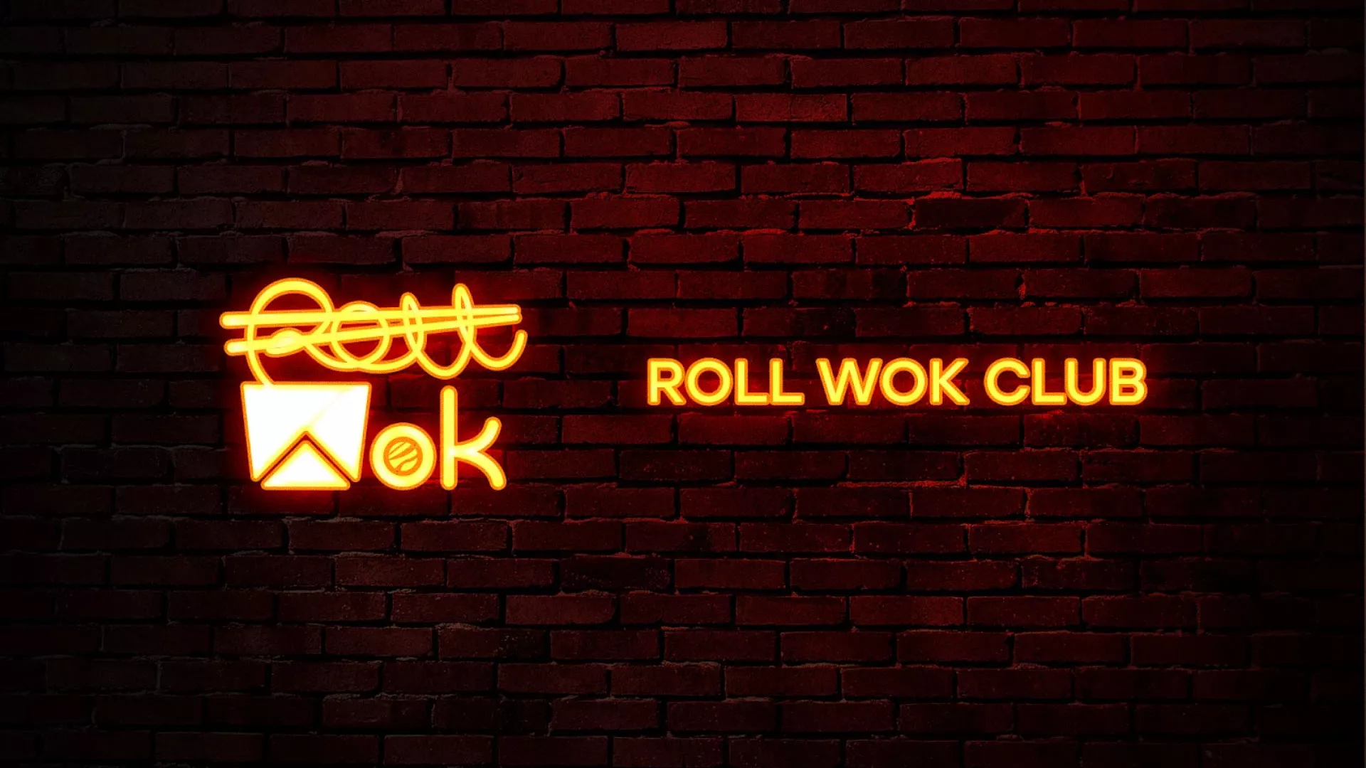 Разработка интерьерной вывески суши-бара «Roll Wok Club» в Ишимбае